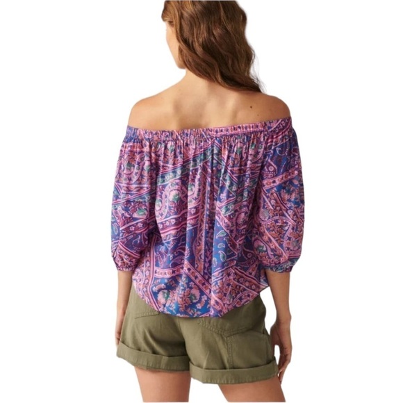 BA&SH Fenji Top Paisley Off The Shoulder Size Medium NWT - Picture 3 of 15